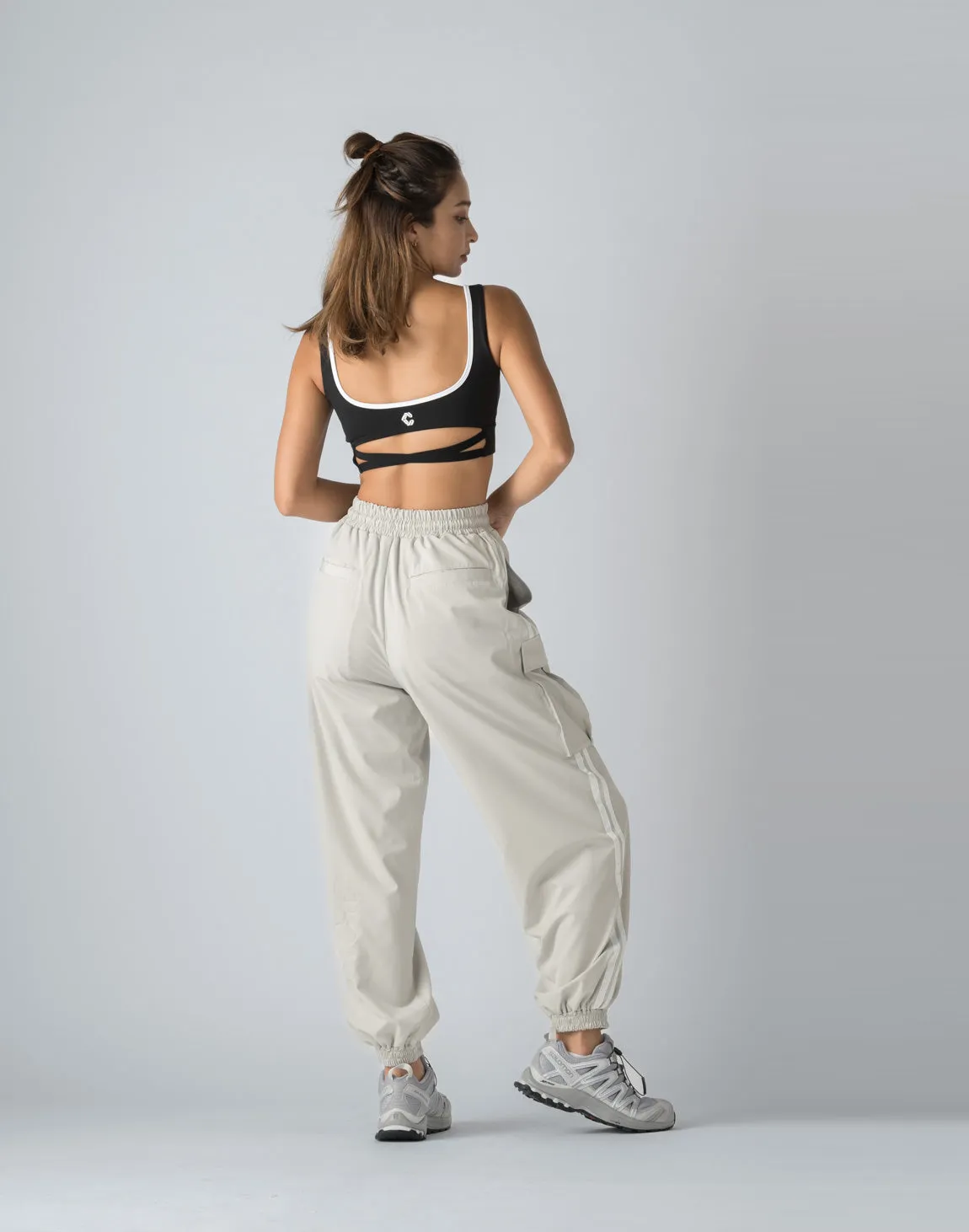 CRONOS WOMEN NYLON STRETCH CARGO【GRAY】