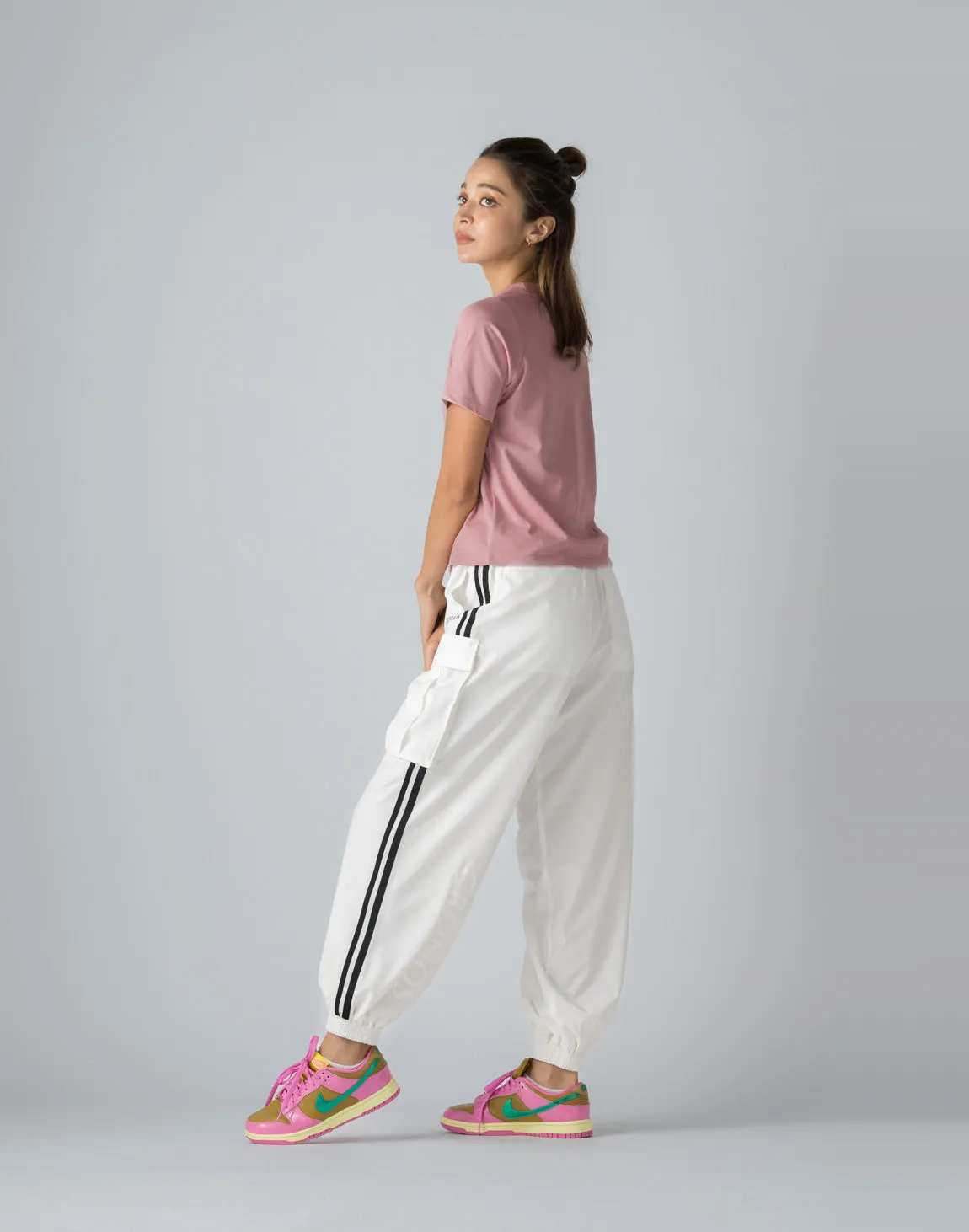 CRONOS WOMEN NYLON STRETCH CARGO【WHITE】