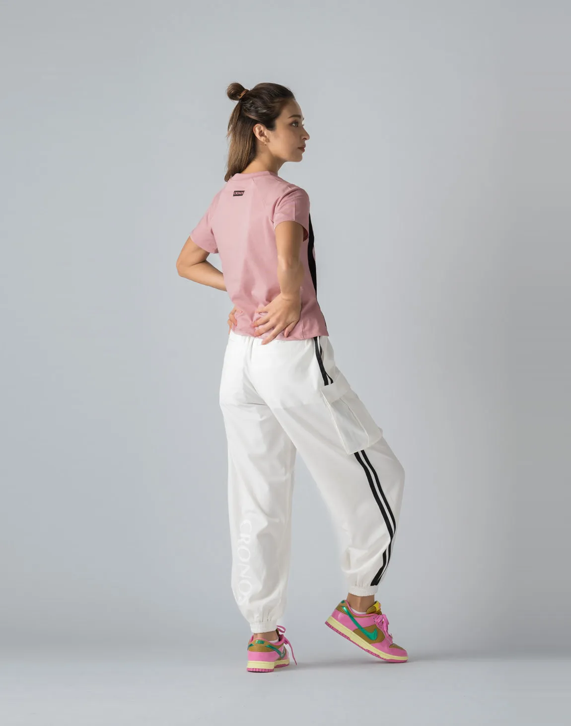 CRONOS WOMEN NYLON STRETCH CARGO【WHITE】