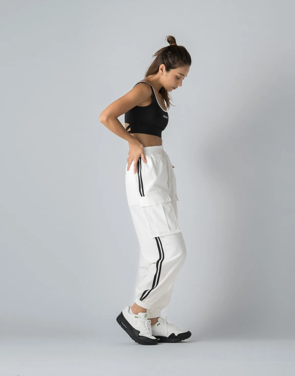 CRONOS WOMEN NYLON STRETCH CARGO【WHITE】
