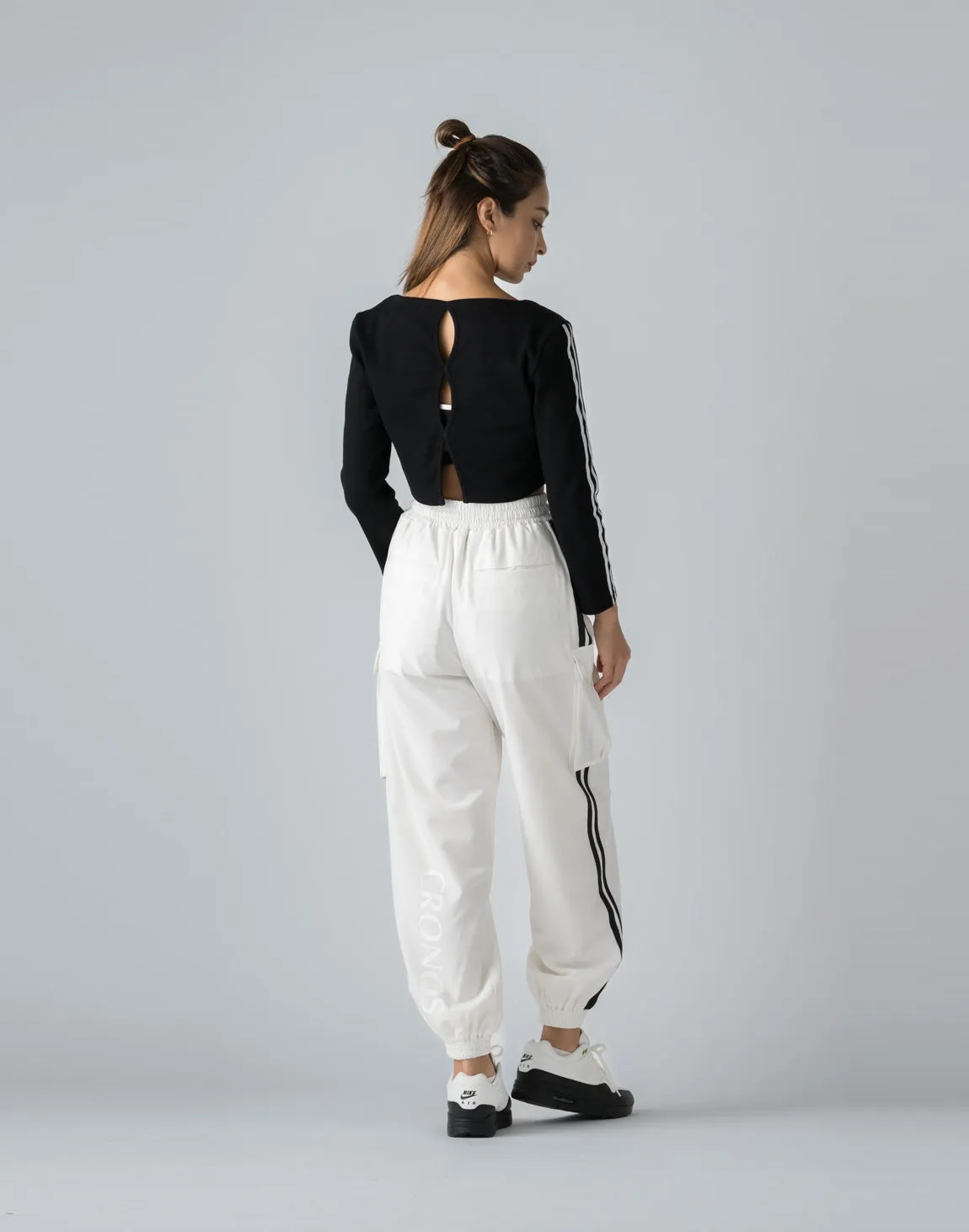 CRONOS WOMEN NYLON STRETCH CARGO【WHITE】