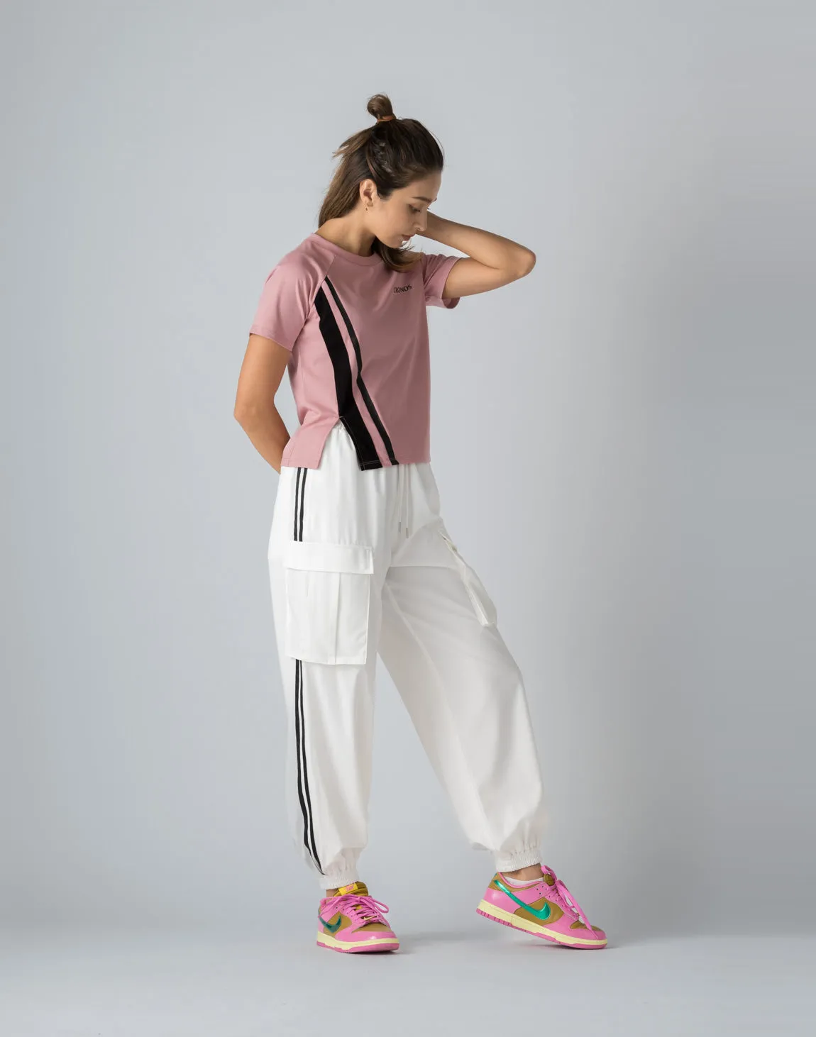 CRONOS WOMEN NYLON STRETCH CARGO【WHITE】