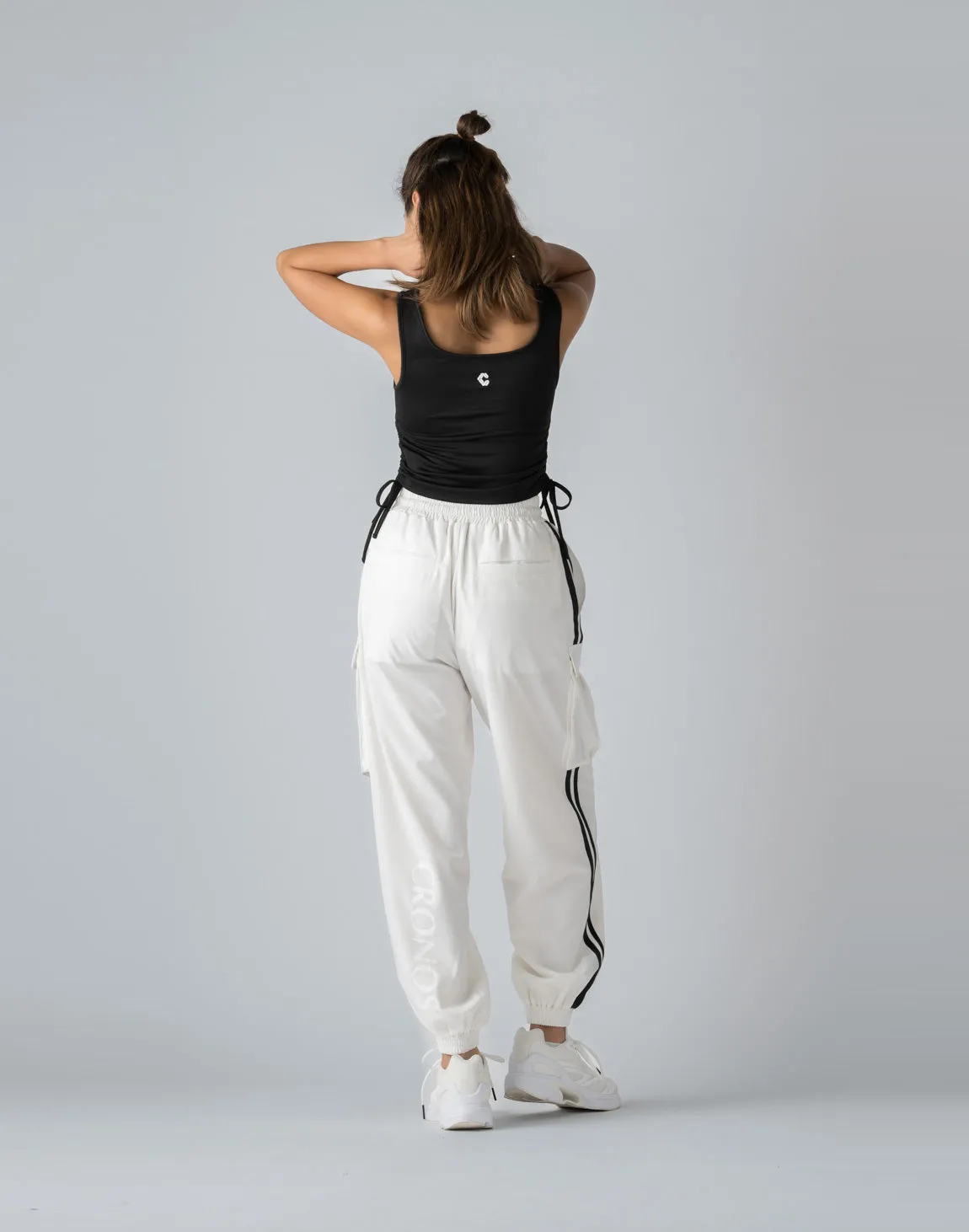 CRONOS WOMEN NYLON STRETCH CARGO【WHITE】