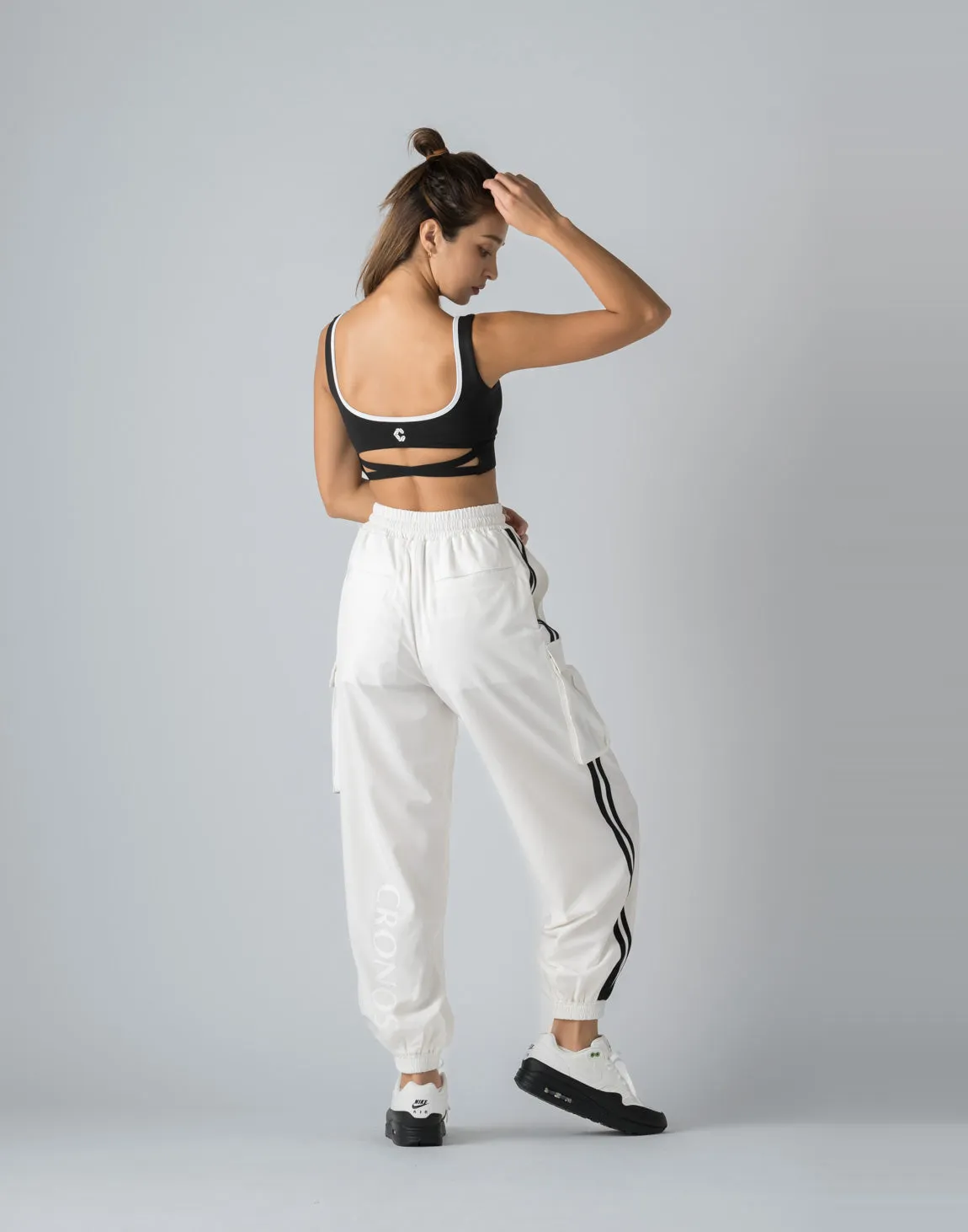 CRONOS WOMEN NYLON STRETCH CARGO【WHITE】