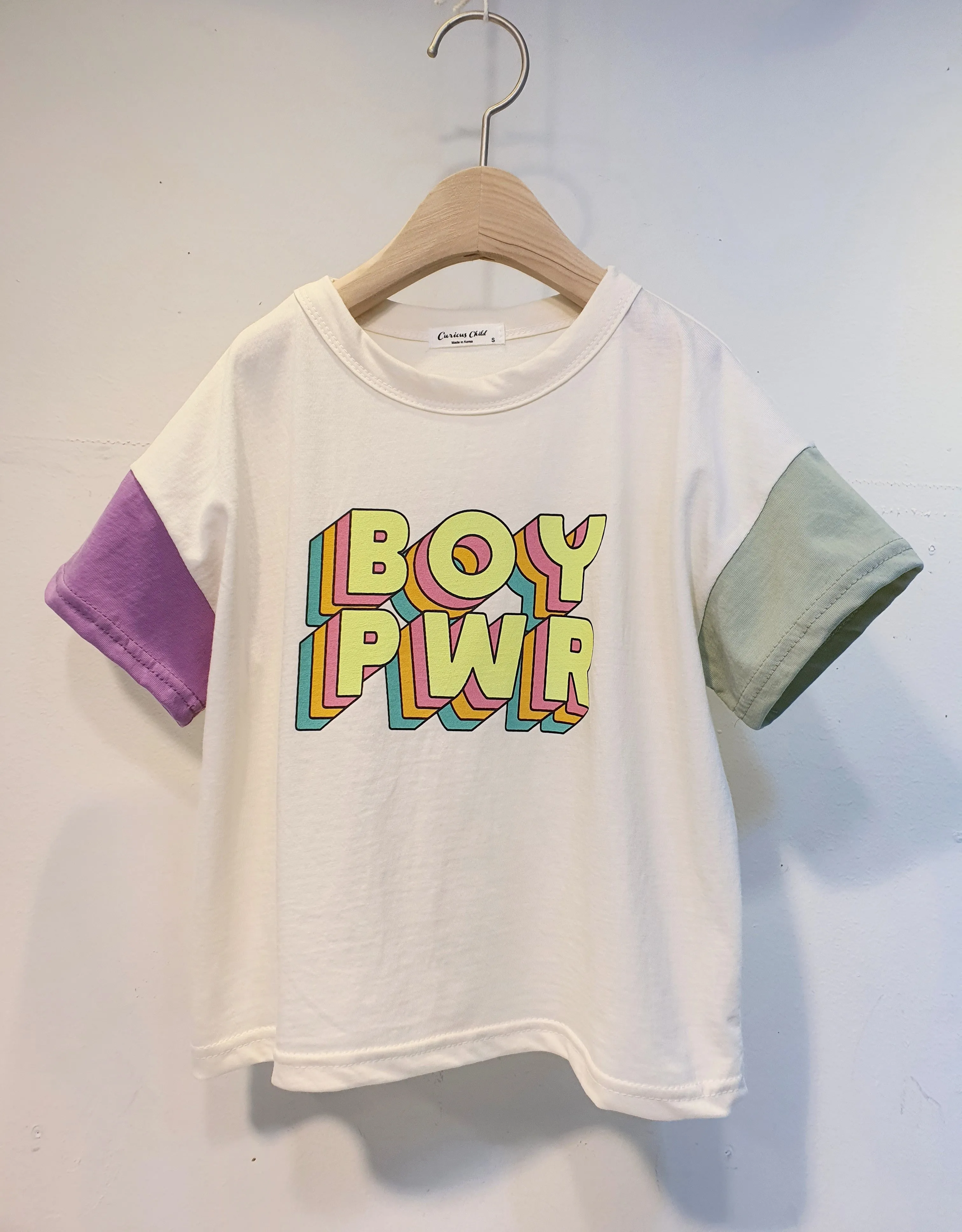 Curious Child BOYPWR Summer Tee - Cool Boys' Cotton T-Shirt