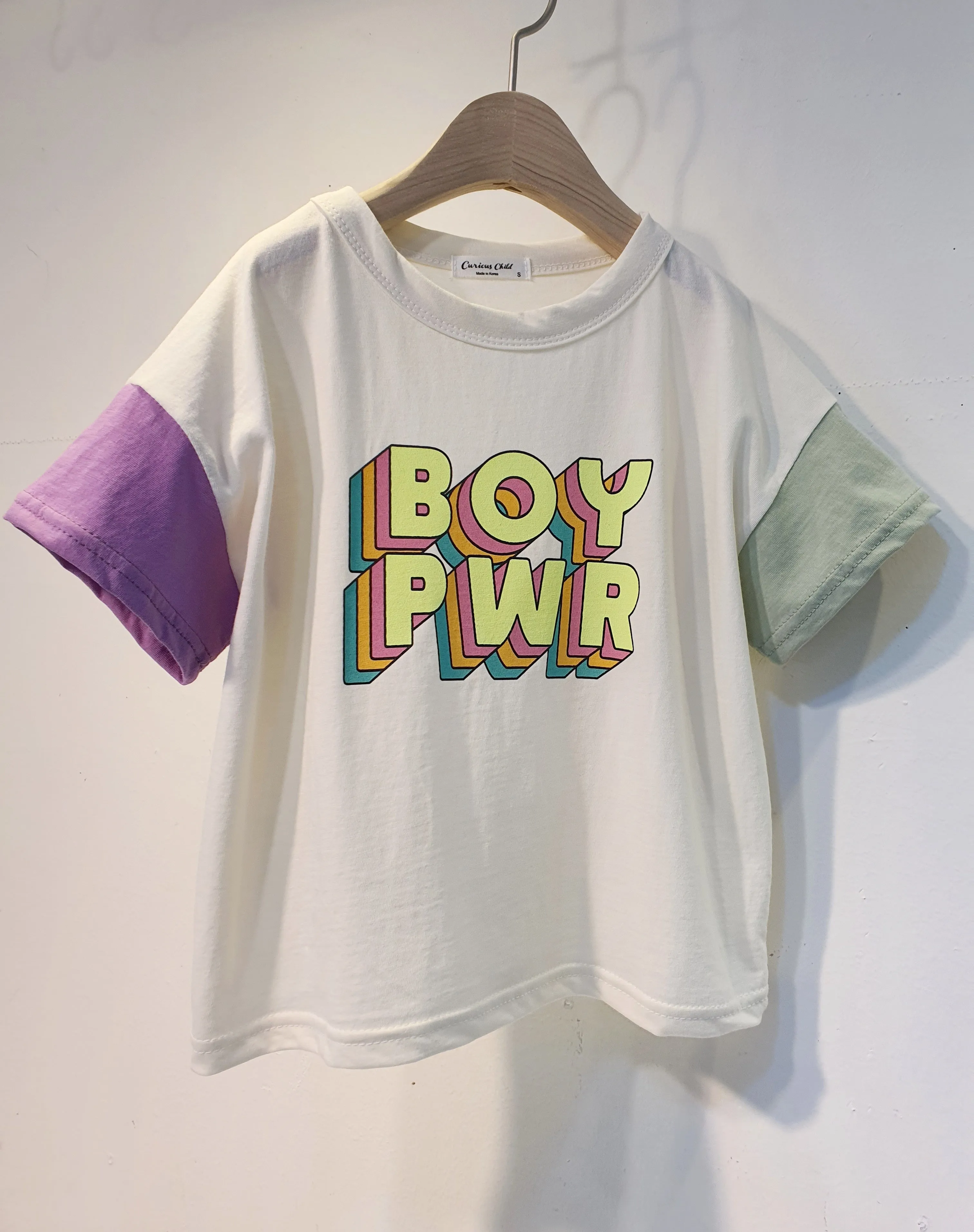 Curious Child BOYPWR Summer Tee - Cool Boys' Cotton T-Shirt