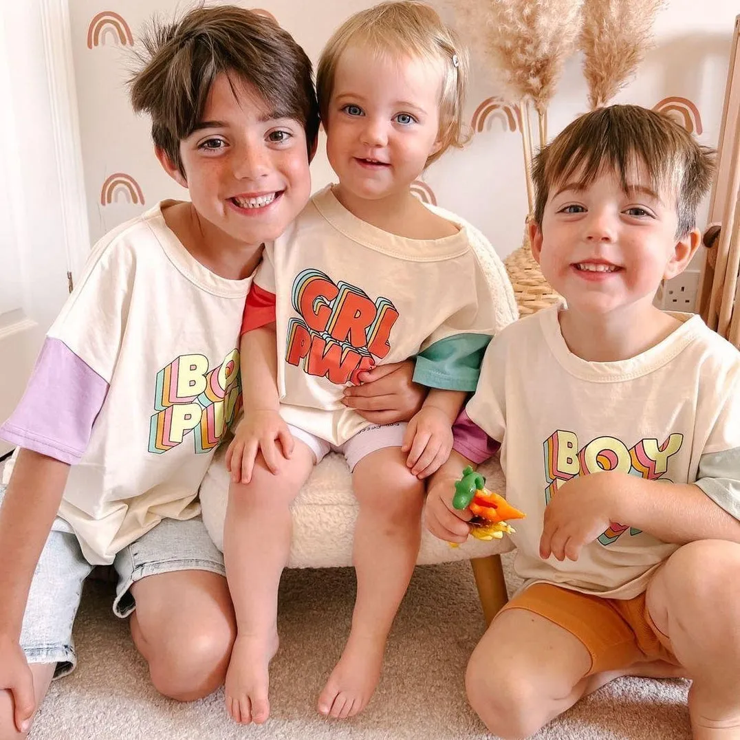 Curious Child BOYPWR Summer Tee - Cool Boys' Cotton T-Shirt