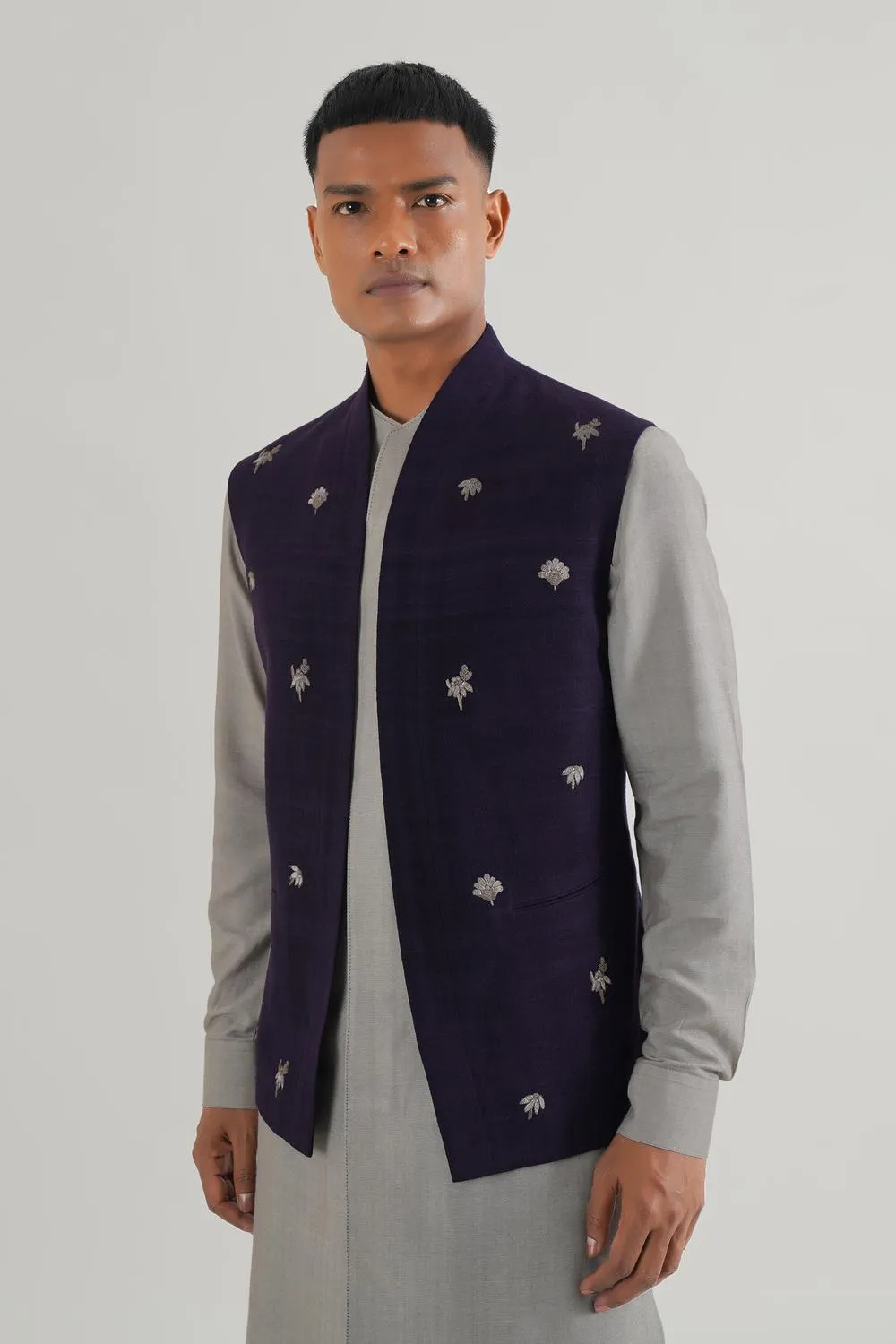 Cuved Collar Jawahar Jacket