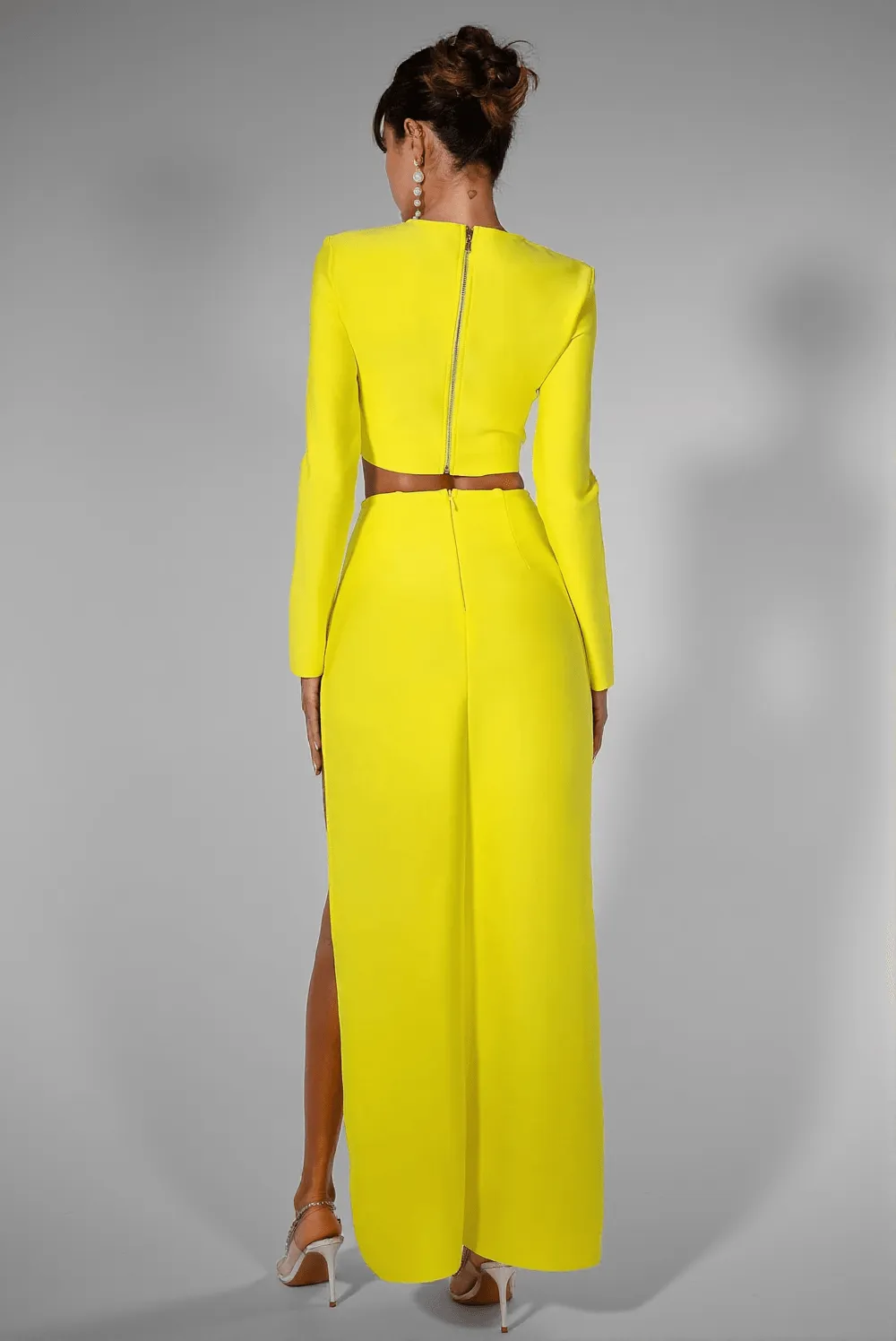 Daela Star Hight Slit 2 Piece Dress Set