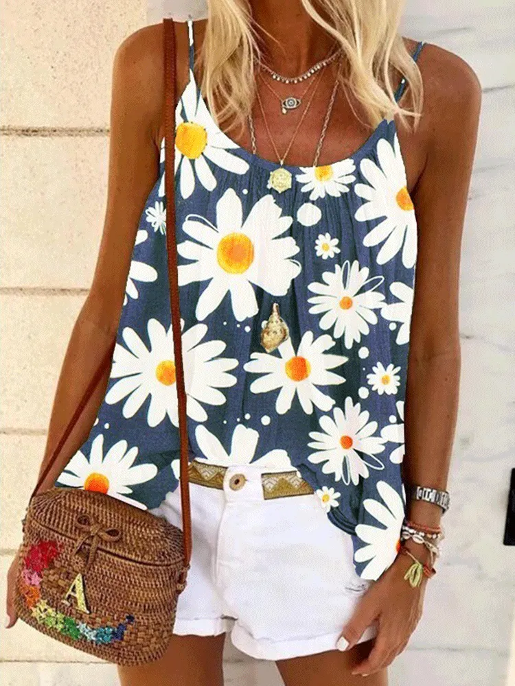 Daisy Sleeveless Tank Top