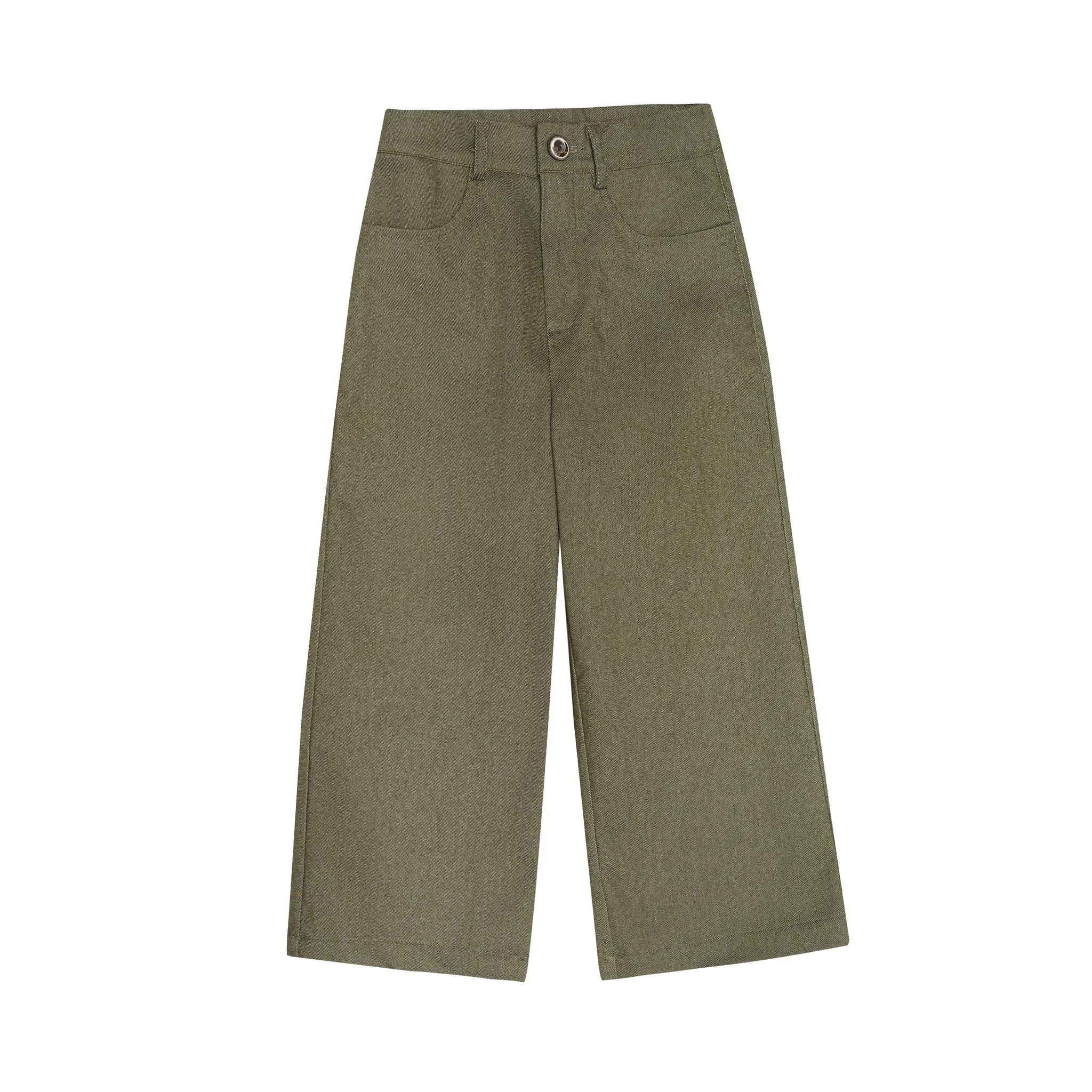 Denim Wide Trousers Henri, Green