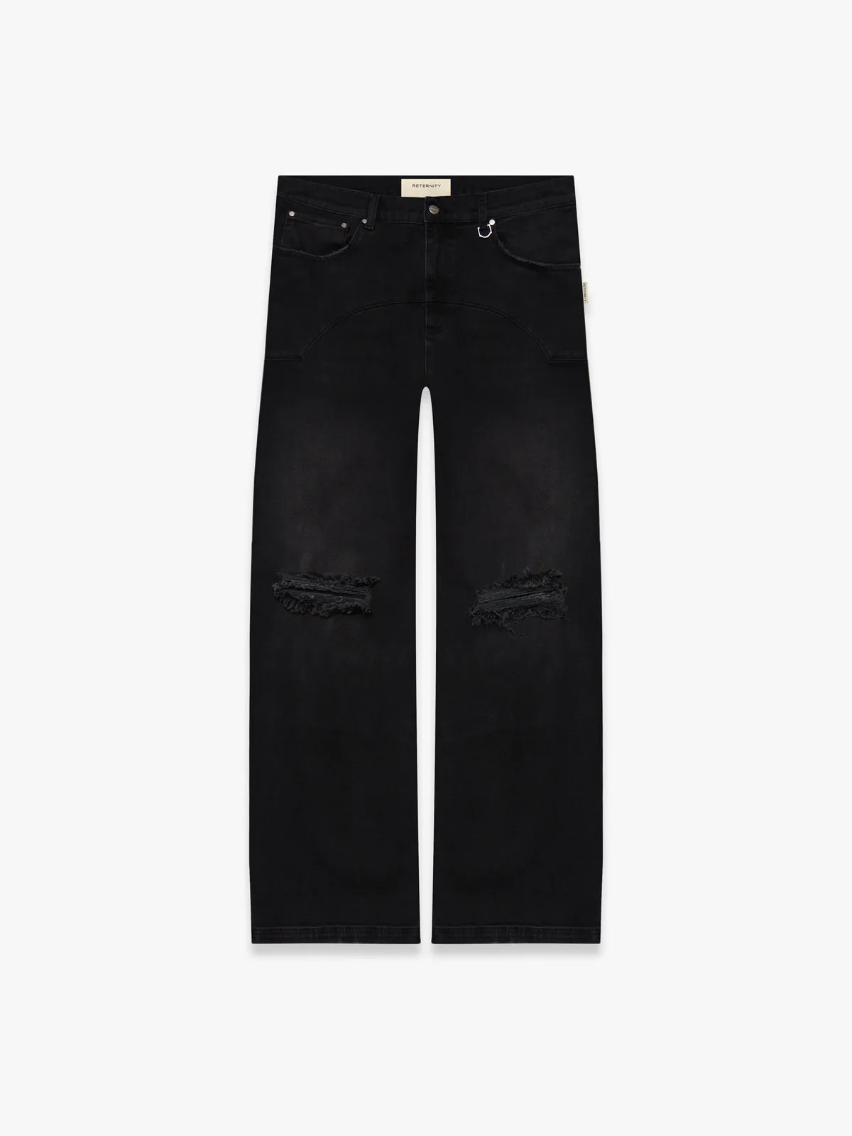 DESTROYED TROU DENIM - WASHED BLACK