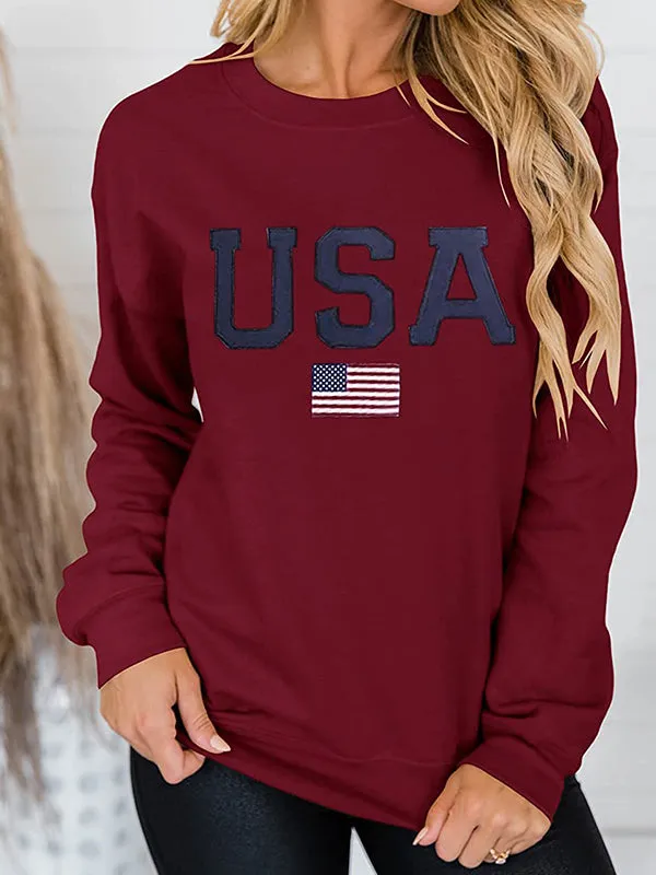 Digital Print Oversized Long Sleeve Sweatshirts