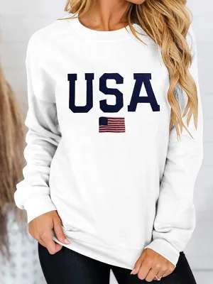 Digital Print Oversized Long Sleeve Sweatshirts
