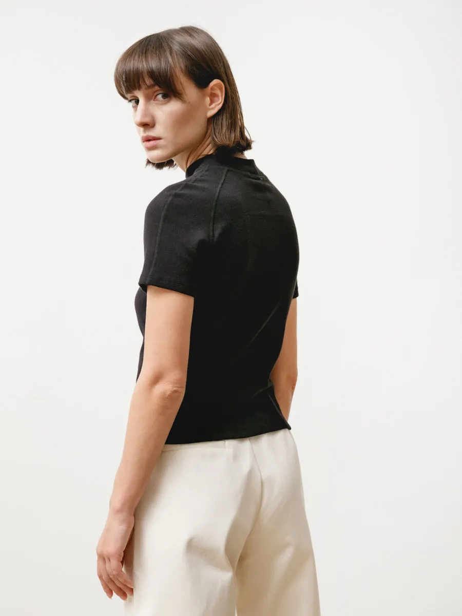 dive tee - stretch knit black