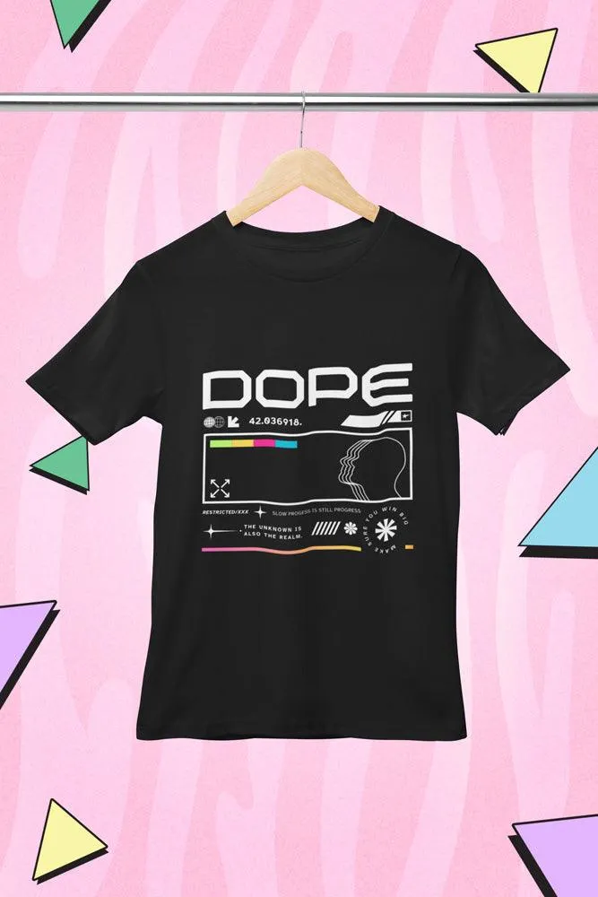Dope - Unisex Oversized Cotton Graphic Printed T-Shirt