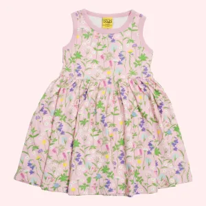 DUNS Wild Flower Pink- Sleeveless Gather Twirly Dress