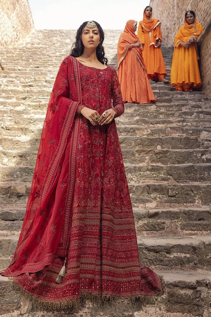 Eid Special Red Dress Design in Organza Frock #PN485