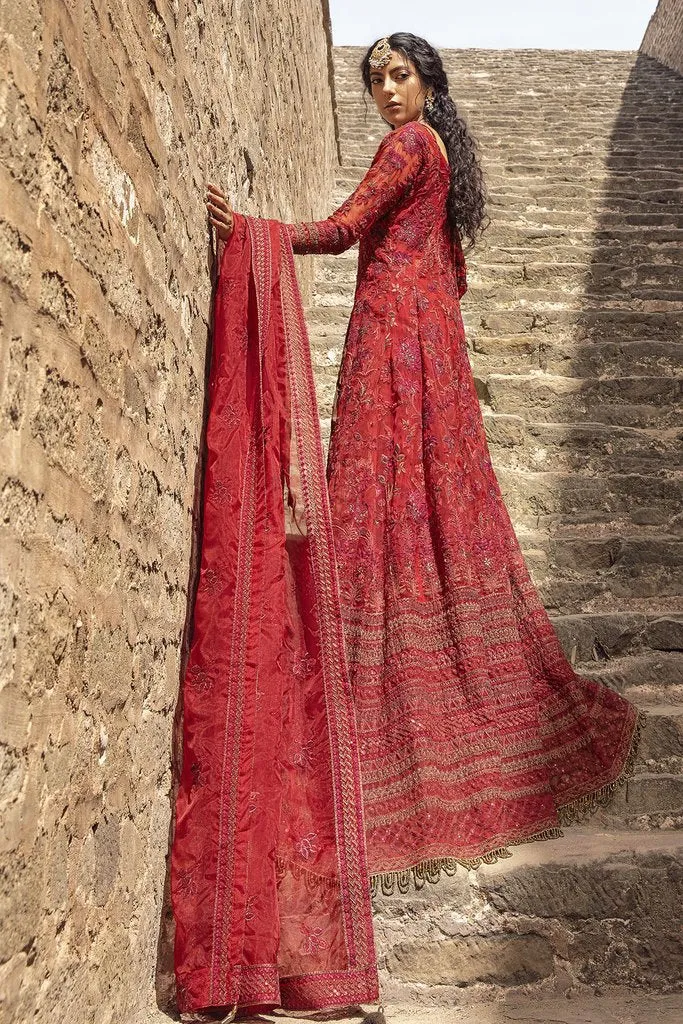 Eid Special Red Dress Design in Organza Frock #PN485