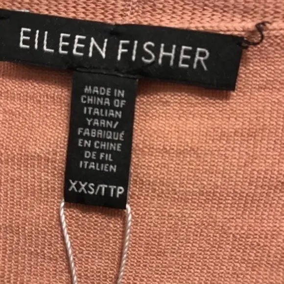 Eileen Fisher V neck tunic sweater in clay color