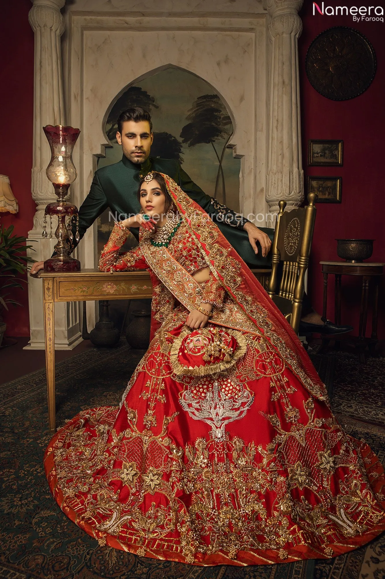 Embellished Pakistani Black Sherwani for Groom #GN28