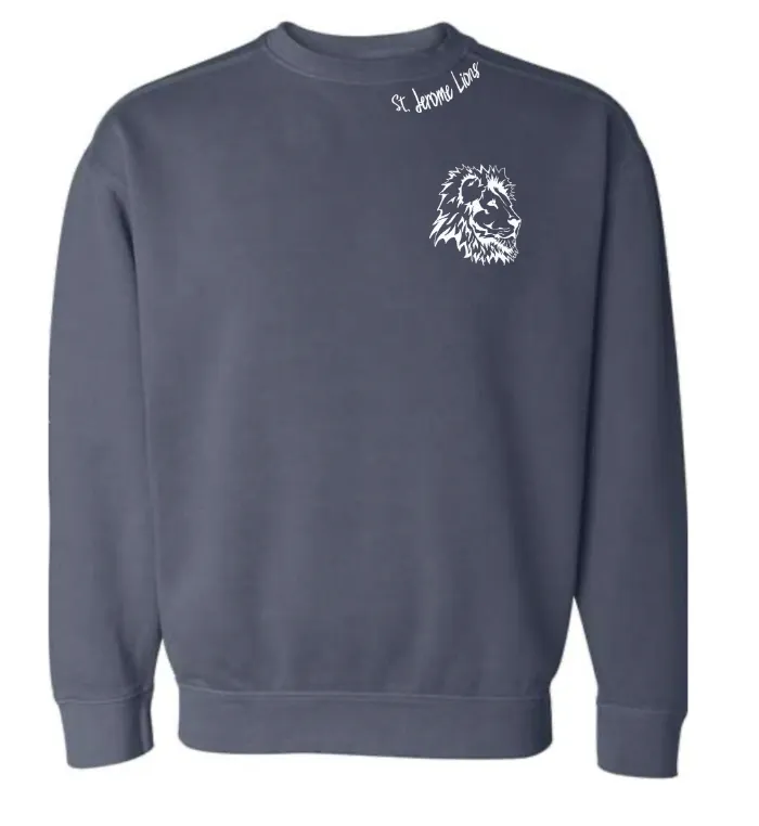 Embroidered Navy Sweatshirt