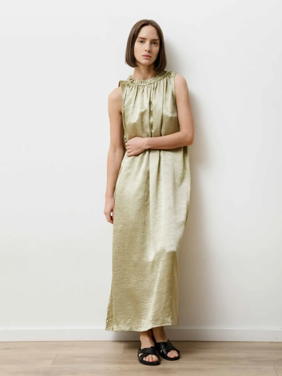 era dress - crushed slinky pistachio
