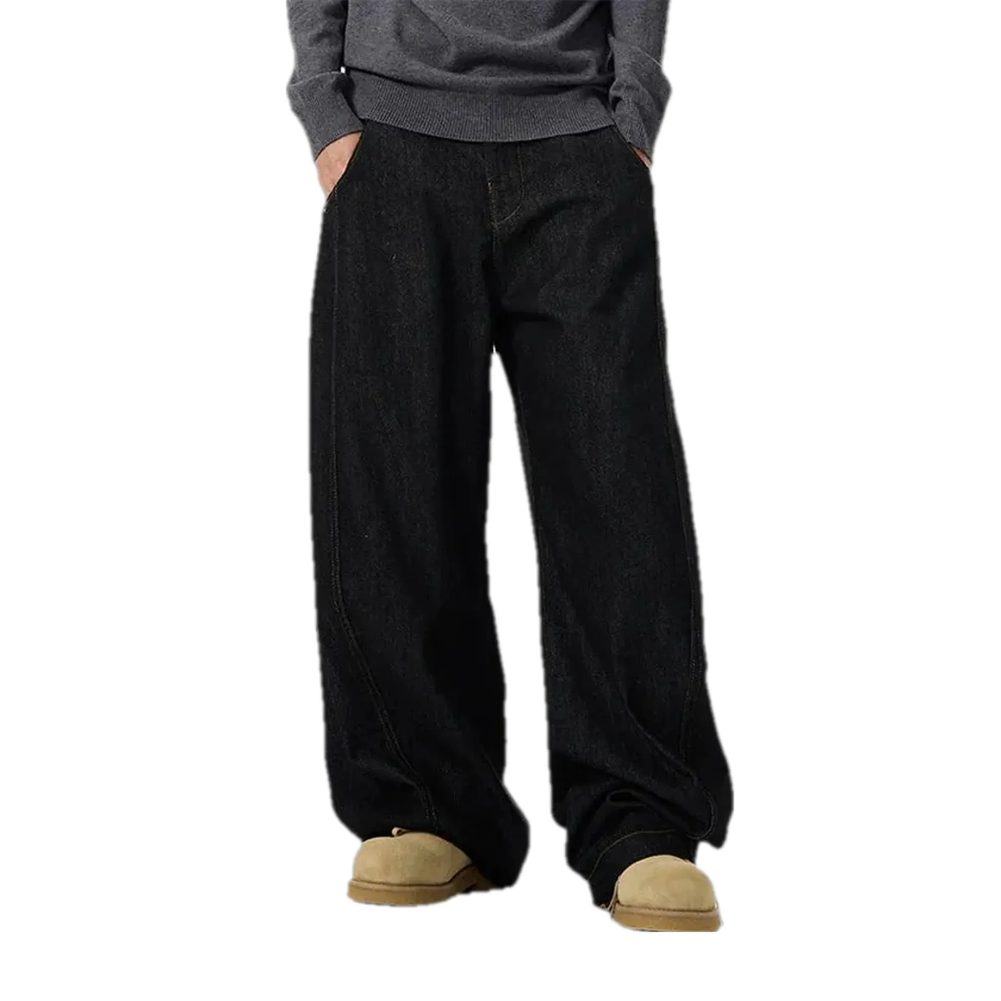 Fashionable slouchy men's jeans