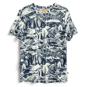 Fjallraven x Specialized Womens Wool CaliSwe T-Shirt Navy / Eggshell