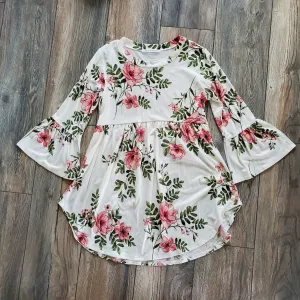 Floral Knit Babydoll Top