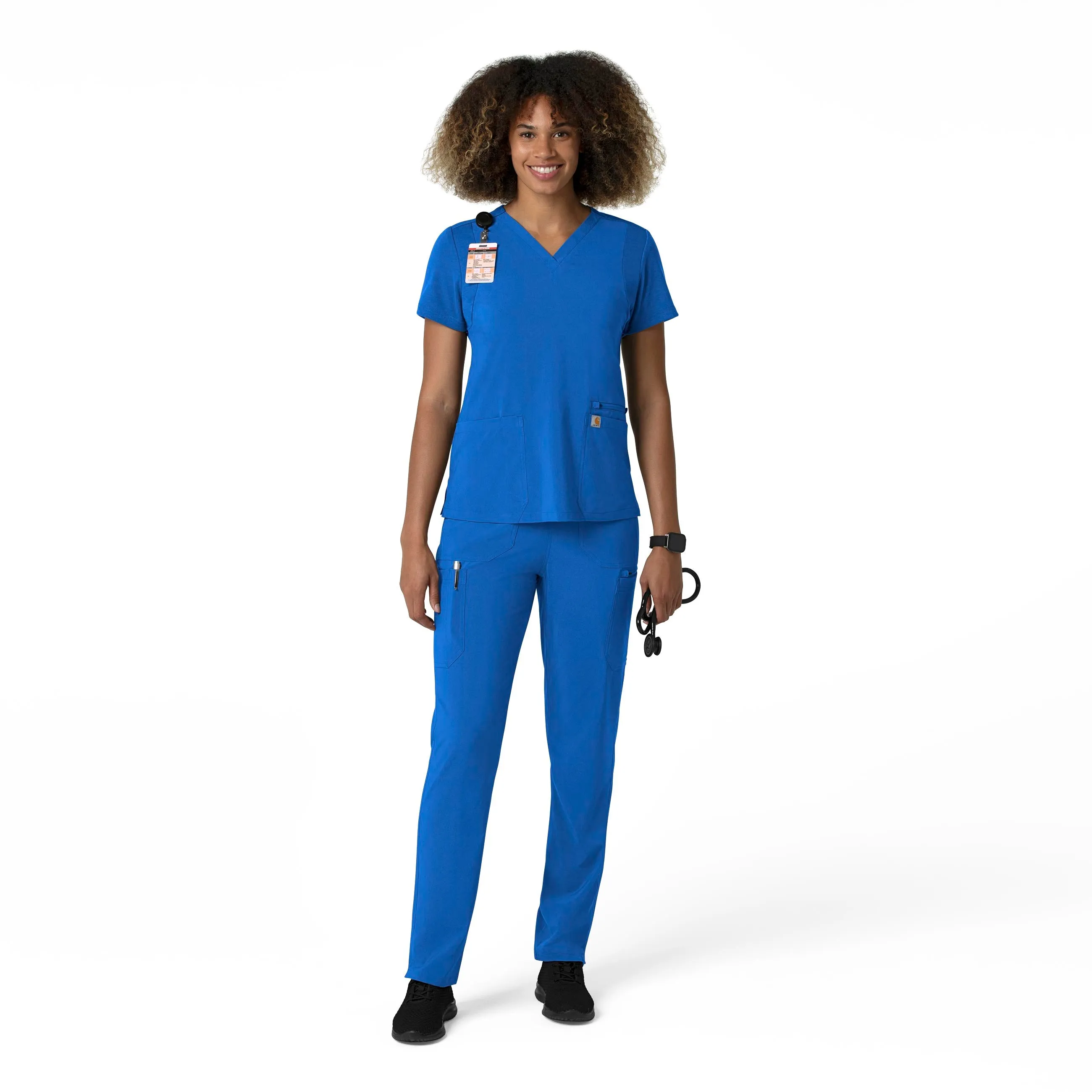 Force Cross-Flex C53210 Straight Leg Cargo Scrub Pants Royal