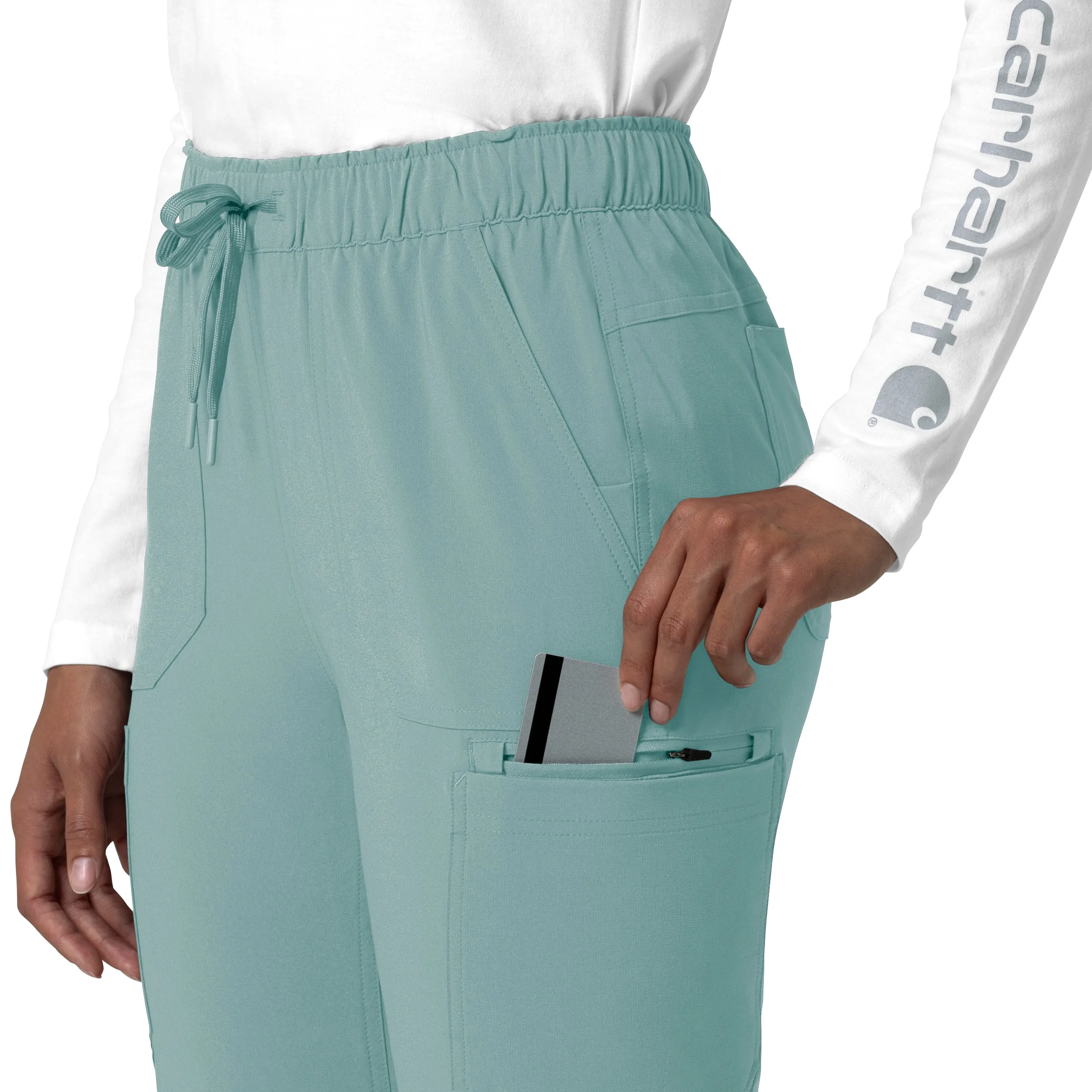 Force Cross-Flex C53210 Straight Leg Cargo Scrub Pants Summer Blue