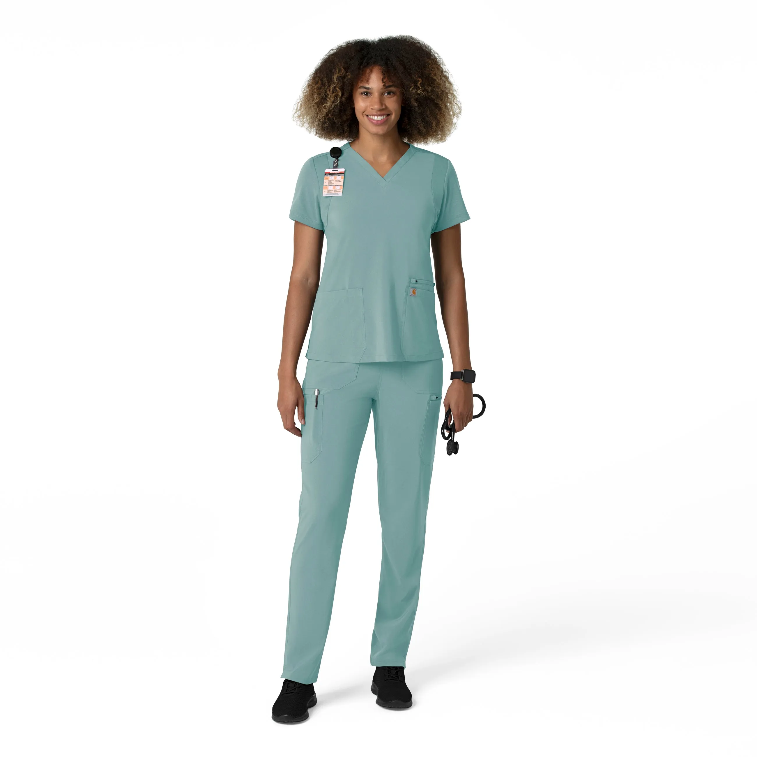 Force Cross-Flex C53210 Straight Leg Cargo Scrub Pants Summer Blue