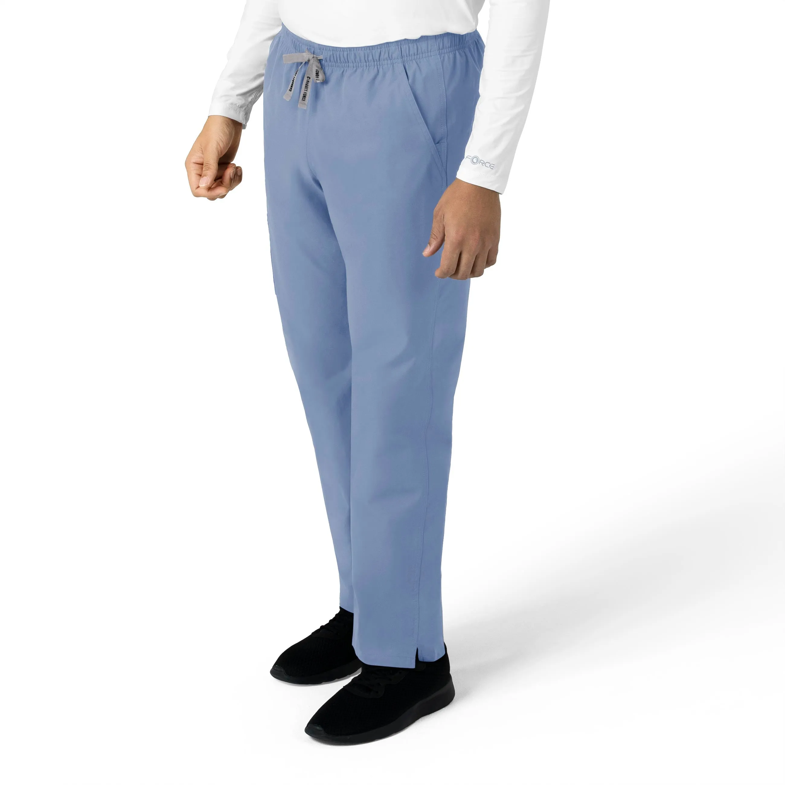 Force Essentials C55013 Unisex Elastic Waist Cargo Scrub Pants Ceil Blue