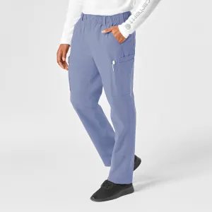 Force Essentials C56113 Men's Straight Leg Cargo Scrub Pants Ceil Blue