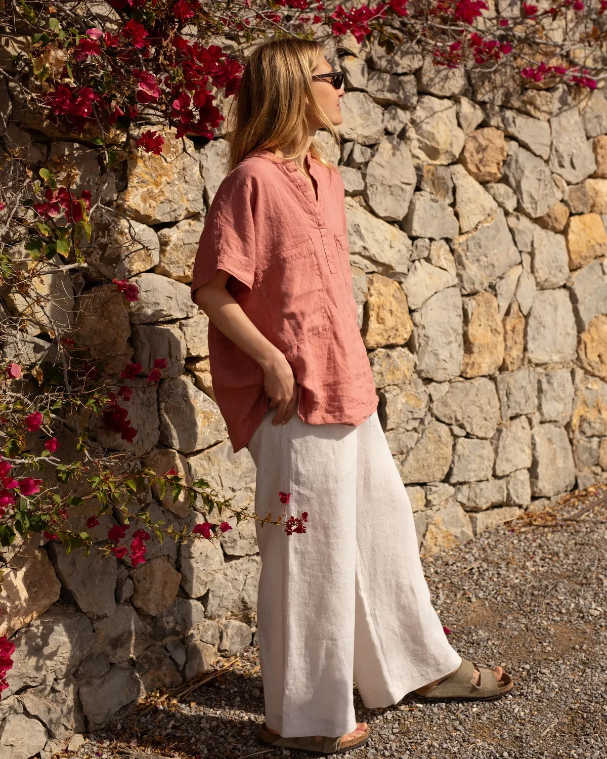 Georgina - Linen Trousers in Beige