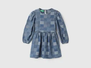 Girl's Regular Fit Round Neck Patterned Dresses