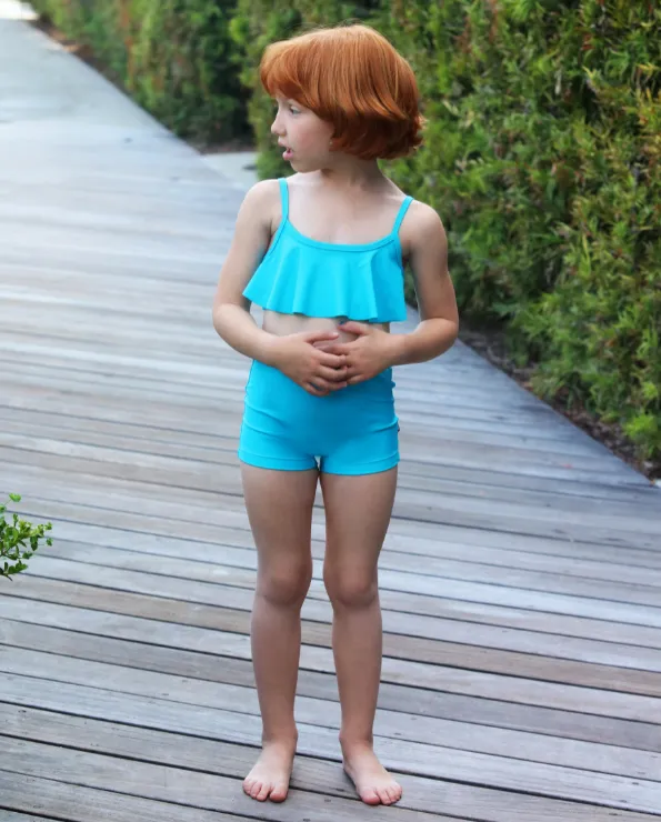 Girls UPF 50  Swim Boy Shorts  | Purple