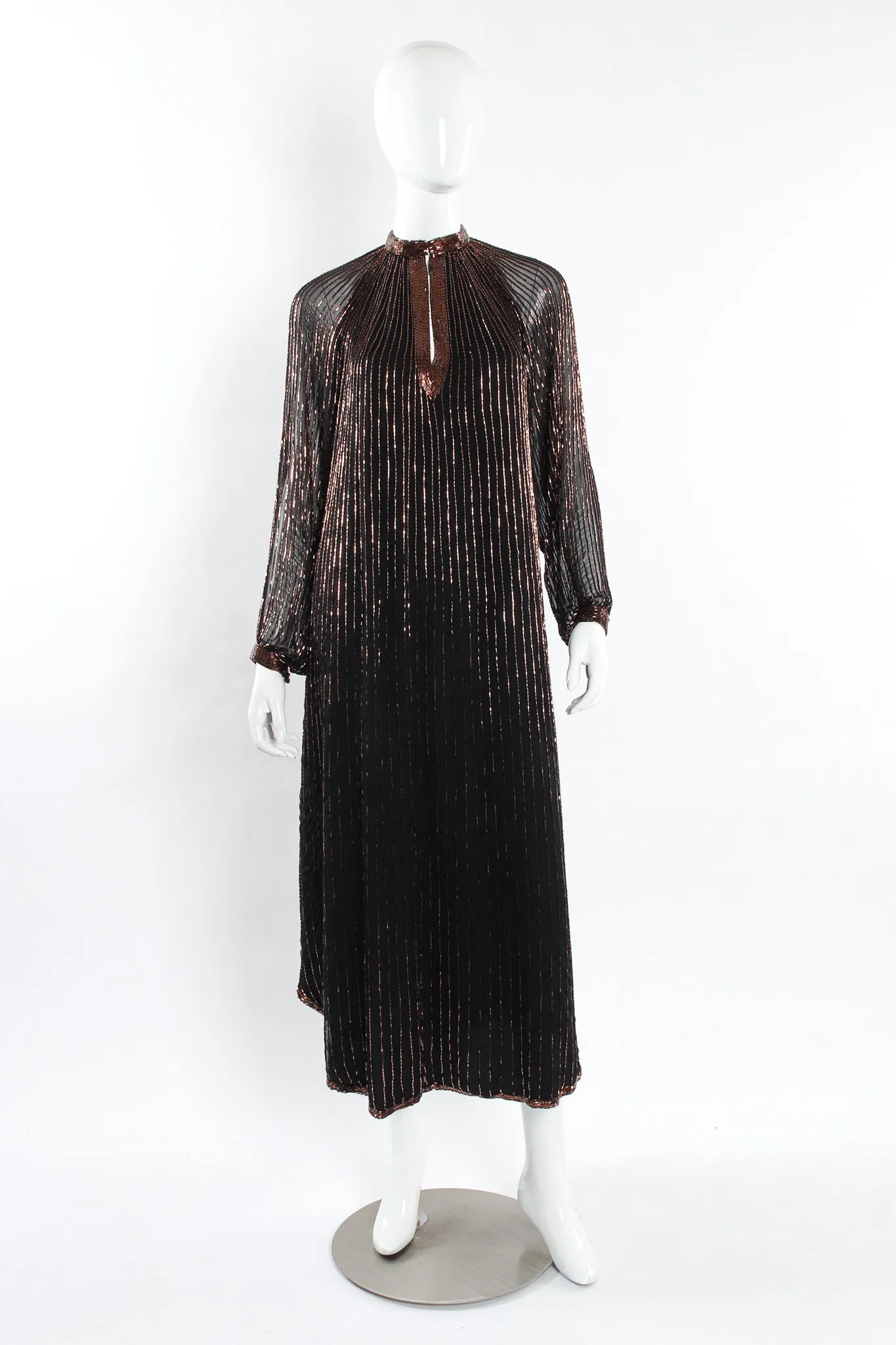 Glass Bead Silk Tunic Dress