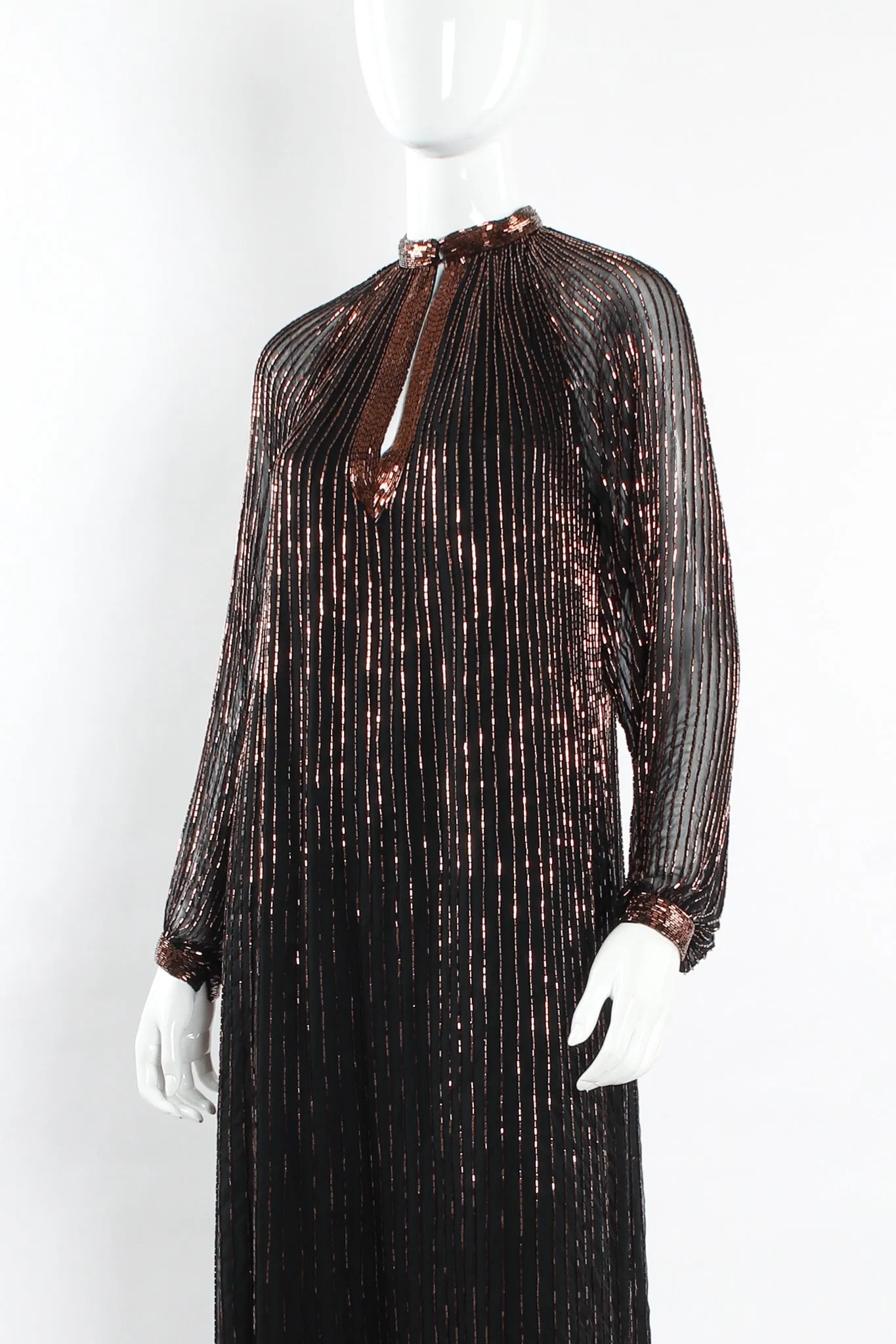 Glass Bead Silk Tunic Dress