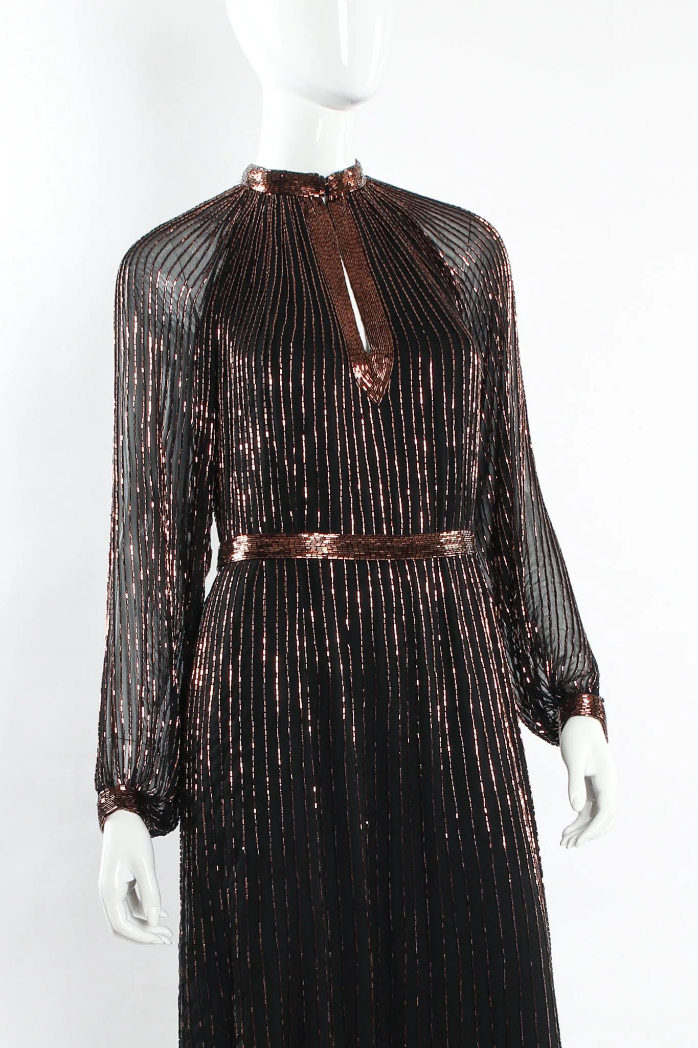 Glass Bead Silk Tunic Dress