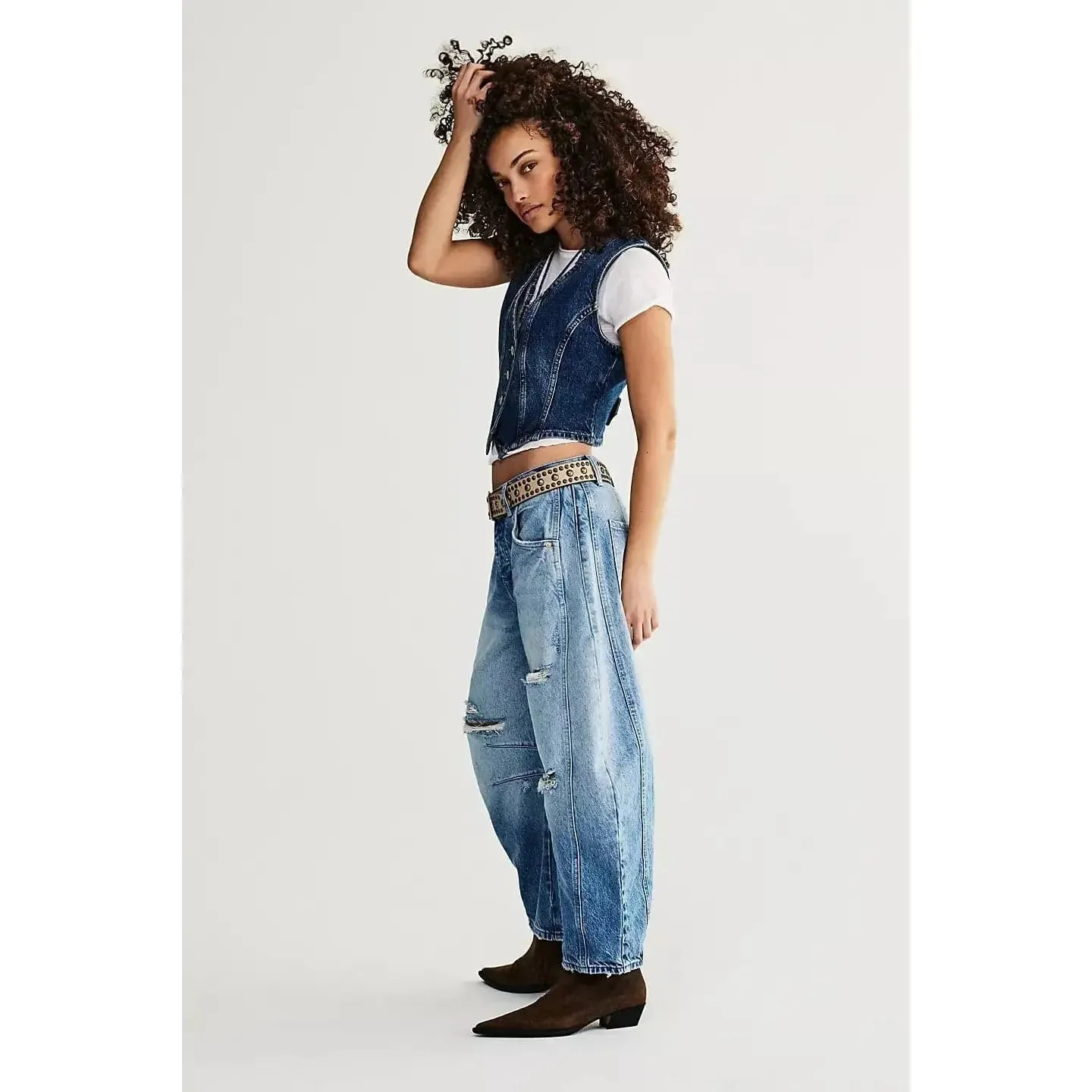 Good Luck Mid-Rise Barrel Jeans