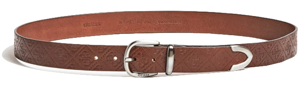 Guess 4G Logo Men's Adjustable Belt In Brown