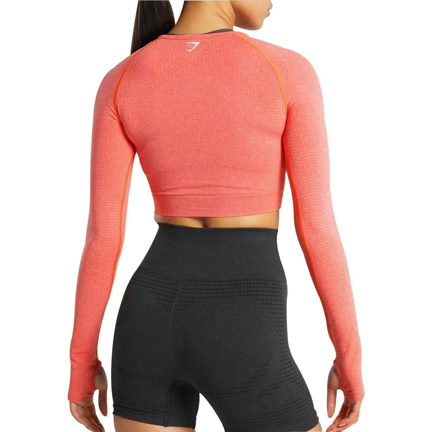 Gymshark Vital Seamless 2.0 Crop Long Sleeve Womens Training Top - Pink