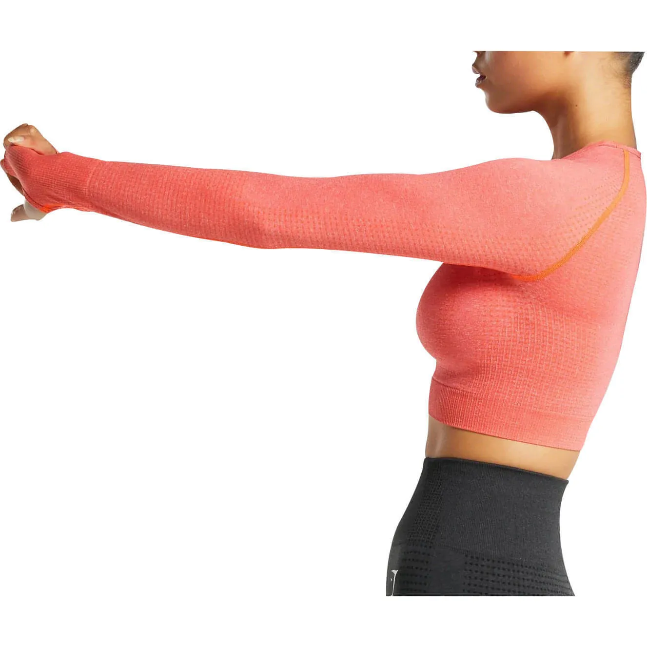 Gymshark Vital Seamless 2.0 Crop Long Sleeve Womens Training Top - Pink