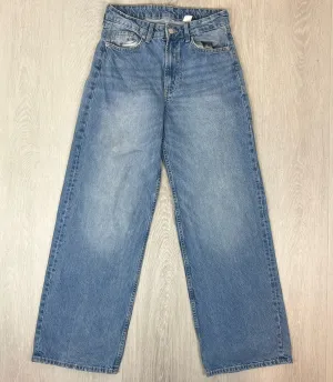 H&M &Denim Womens Baggy Wide Loose Fit Jeans Size 2 US