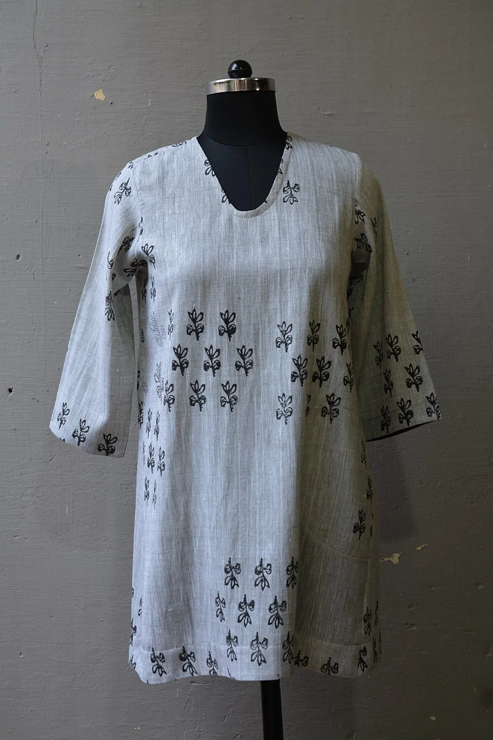 Hand Block Printed Khadi Tunic - Bunch