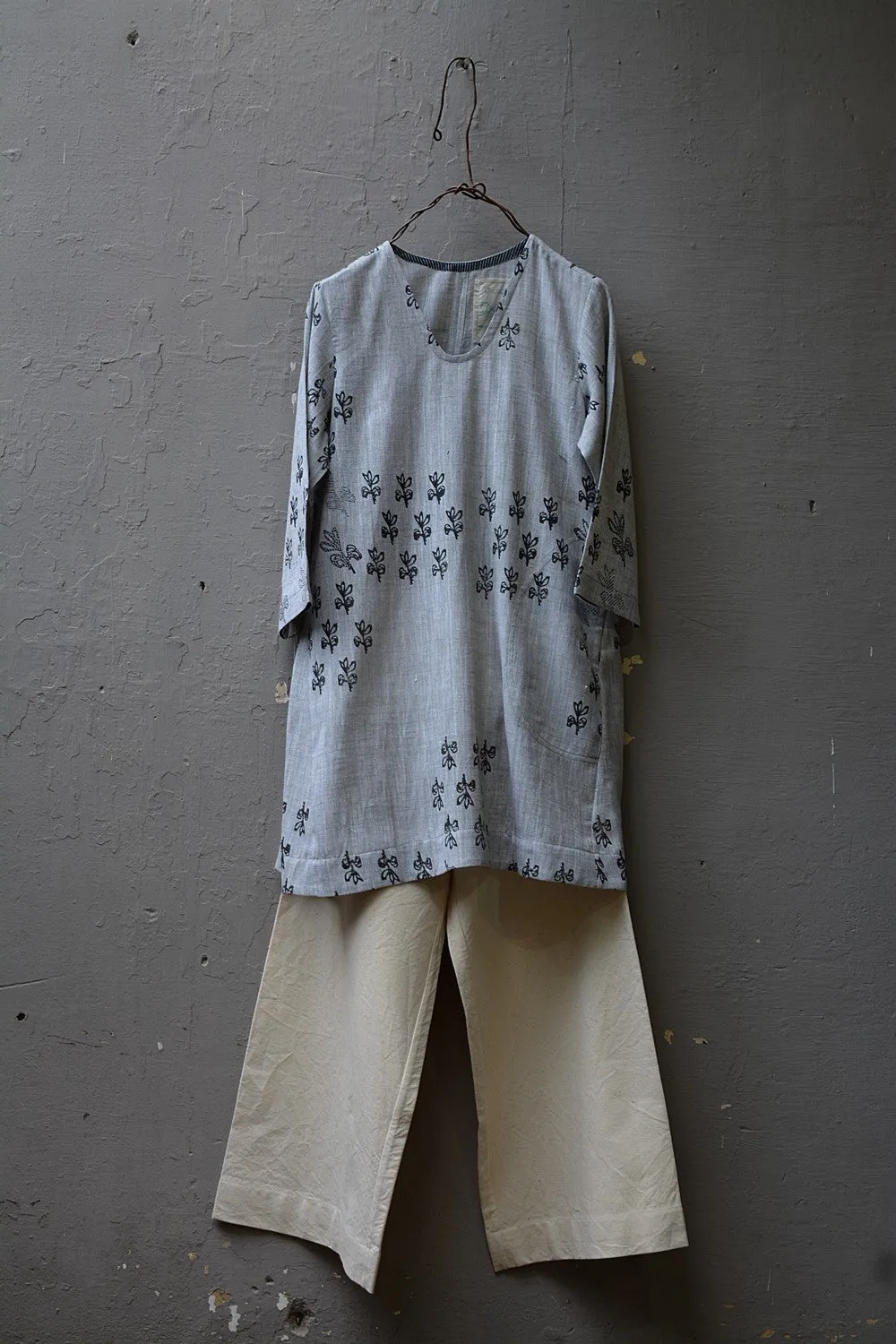 Hand Block Printed Khadi Tunic - Bunch