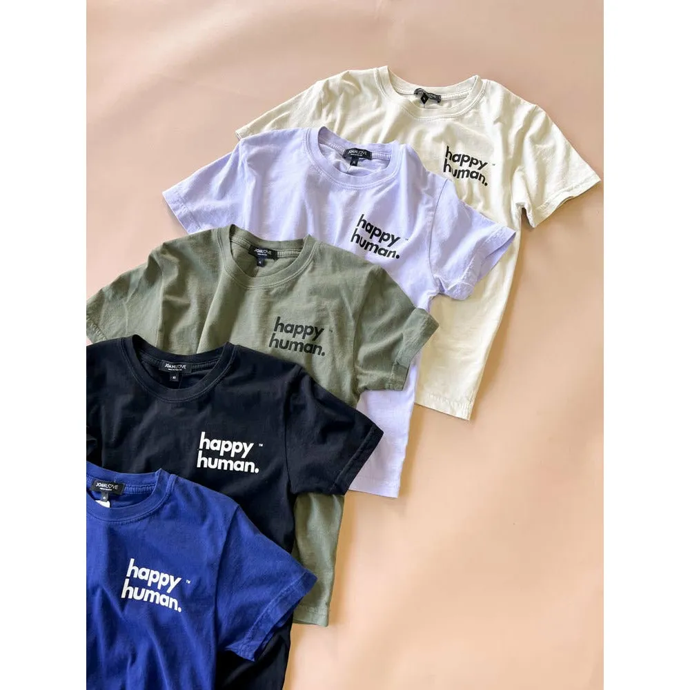 Happy Human Hipster Tee | Army Green | Women & Youth size 8-16