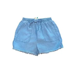 Hayden Girls Distressed Hem Patch Pocket Shorts